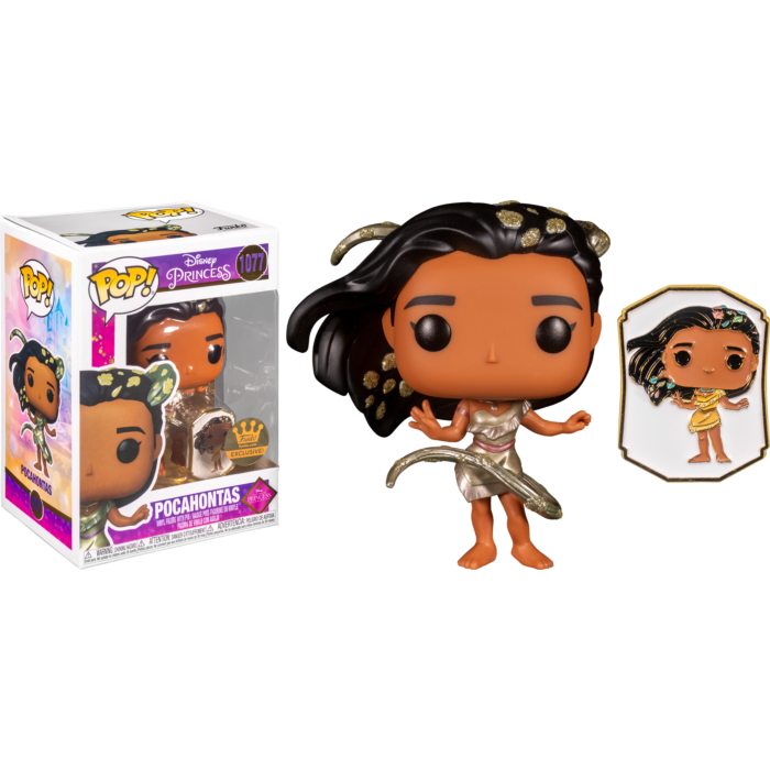 Funko Pop! Pocahontas - Pocahontas Gold Ultimate Disney Princess with Enamel Pin #1077