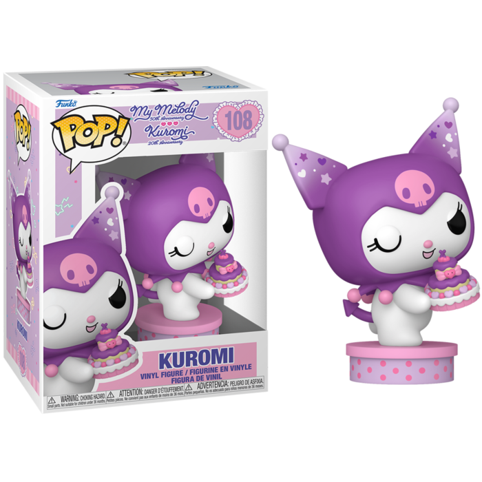 Funko Pop! Hello Kitty & Friends - Kuromi with Cake 20th Anniversary #108