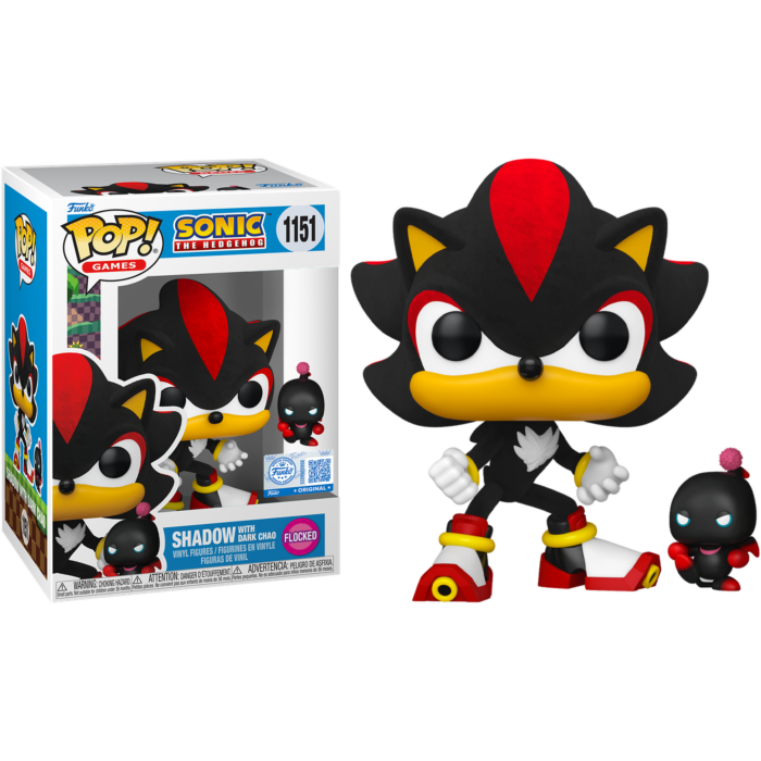 Funko Pop! Sonic the Hedgehog - Shadow with Dark Chao Flocked #1151