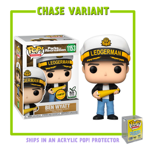Funko Pop! Parks and Recreation - Ben Wyatt - in Acrylic with Pop! Protector #1153 - Chase Variant