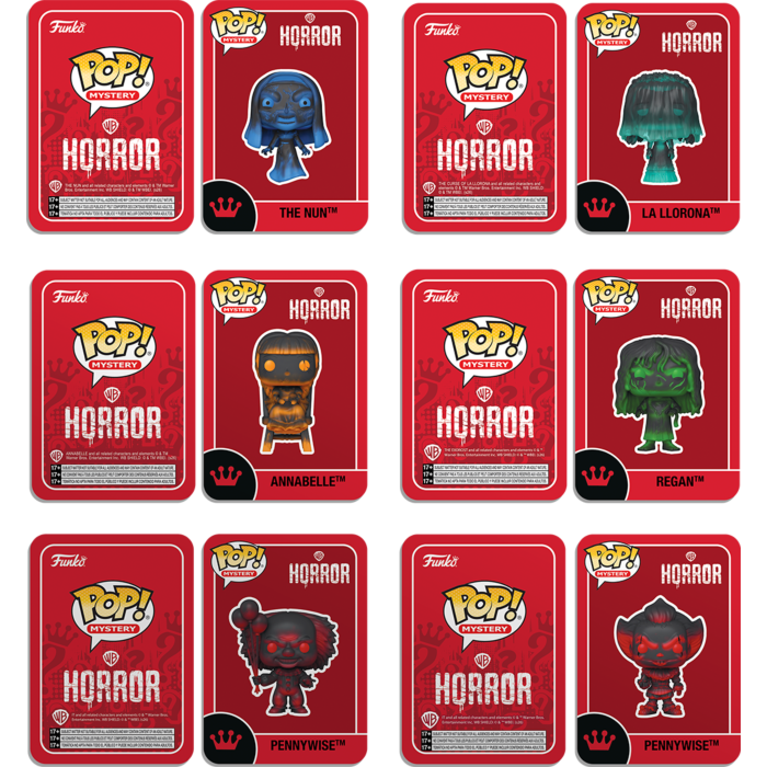 Funko Pop! Warner Bros: Horror - Mystery Blind Box (Display of 6)
