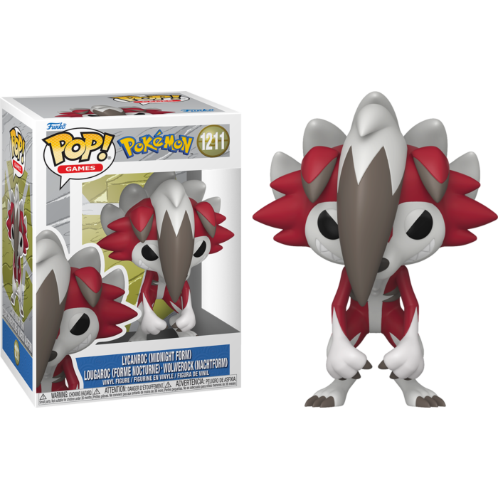 Funko Pop! Pokemon - Lycanroc (Midday Form), Lycanroc (Midnight Form) & Wartortle - Bundle (Set of 3)