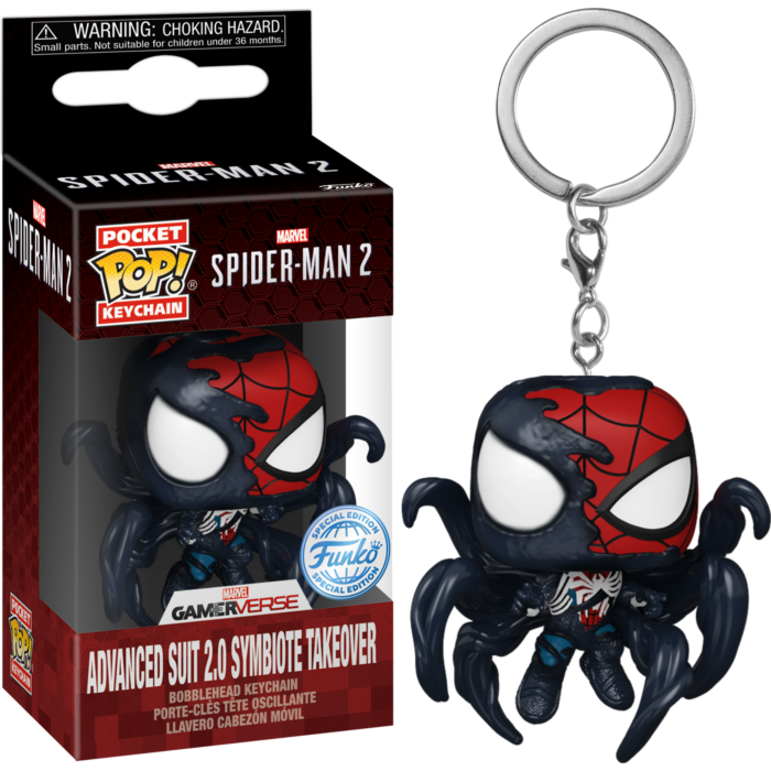 Funko Pocket Pop! Keychain - Marvel's Spider-Man 2 - Advanced Suit 2.0 Symbiote Takeover