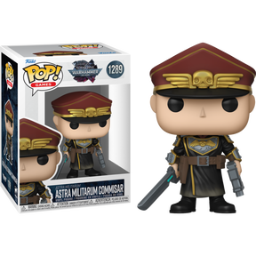 Funko Pop! Total War: Warhammer 40,000 - Ultramarines Captain, Astra Militarum Commisar, Ork Nob & Aeldari Ranger - Bundle (Set of 4)