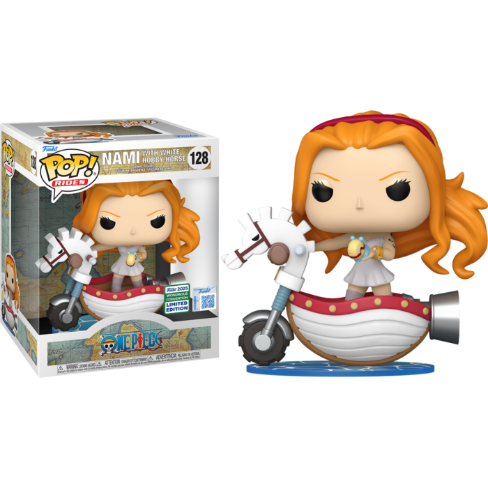 Funko Pop! Rides - One Piece - Nami with White Hobby Horse #128 (2025 Wondrous Convention Exclusive) - Real Pop Mania