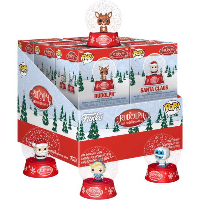 Funko Mini Pop! Snow Globes - Rudolph the Red-Nosed Reindeer - Mini (Display of 12)