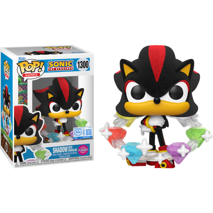 Funko Pop! Sonic the Hedgehog - Shadow with Emeralds Flocked  #1300