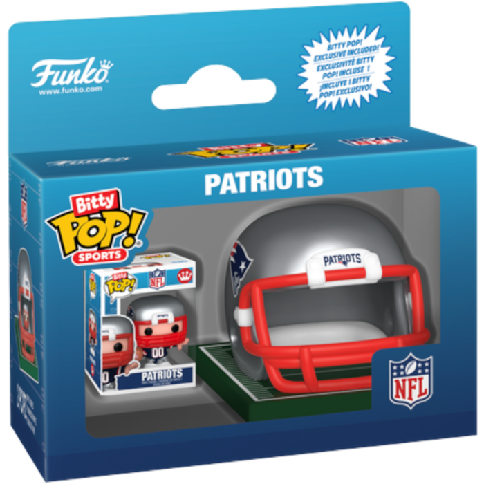 Funko Bitty Pop! NFL: Football - (Series 2) & Helmet (Display of 12)