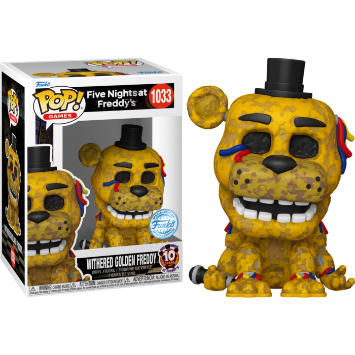 Funko Pop! Five Nights at Freddy's: 10th Anniversary - Withered Golden Freddy #1033