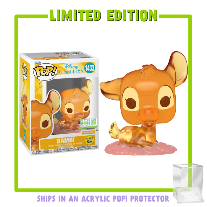 Funko Pop! Bambi (1942) - Bambi Glow in the Dark with Acrylic Pop! Protector #1433 (Ultra Limited Edition) - Real Pop Mania