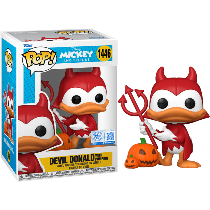 Funko Pop! Mickey & Friends - Devil Donald with Pumpkin #1446 - Chase Chance
