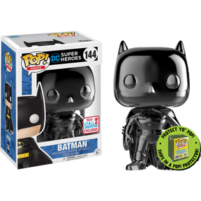 Funko Pop! Batman - Batman Black Chrome in Acrylic Pop! Protector #144 (2017 Fall Convention Exclusive)