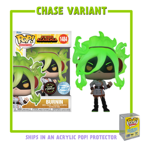 Funko Pop! My Hero Academia - Burnin (Moe Kamiji) Glow in the Dark with Acrylic Pop! Protector #1484 (Chase Variant)