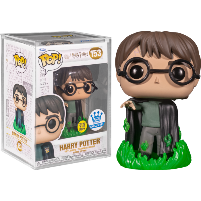 Funko Pop! Harry Potter and the Chamber of Secrets - Harry with Floo Powder 20th Anniversary Glow in the Dark in Acrylic Pop! Protector #153 (Funko Exclusive)