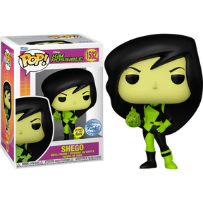Funko Pop! Kim Possible - Shego Glow in the Dark # 1582 (+ Box of 3 Mystery Exclusive)