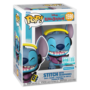 Funko Pop! Lilo & Stitch - Stitch with Headphones in Acrylic Pop! Protector #1590 (Supreme Limited Edition)