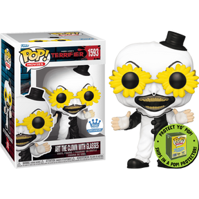 Funko Pop! Terrifier - Art The Clown with Glasses in Acrylic Pop! Protector #1593 - Chase Chance (Exclusive)
