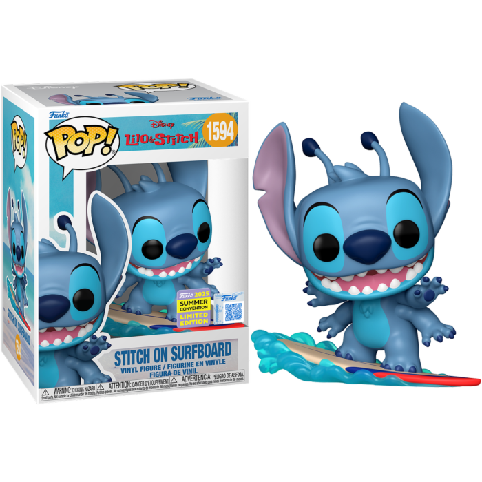 Funko Pop! Lilo & Stitch - Stitch on Surfboard #1594 (2025 Summer Convention Exclusive)