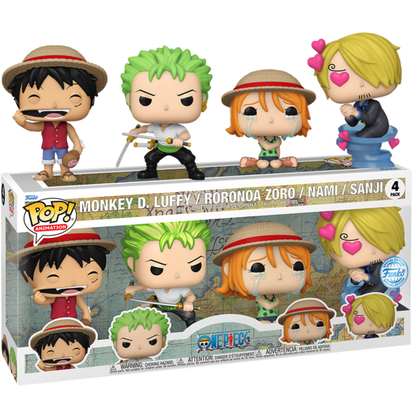 FUNKO POP ONE PIECE ルフィ 4種セット Funko Pop! One Piece - Monkey D. Luffy, Roronoa Zoro, Nami