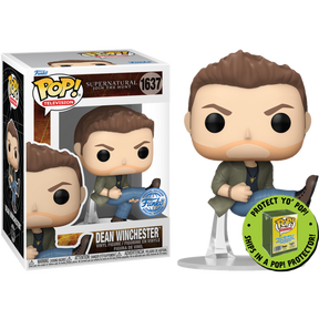Funko Pop! Supernatural - Dean Winchester (Eye of the Tiger) in Acrylic Pop! Protector #1637 (Exclusive)