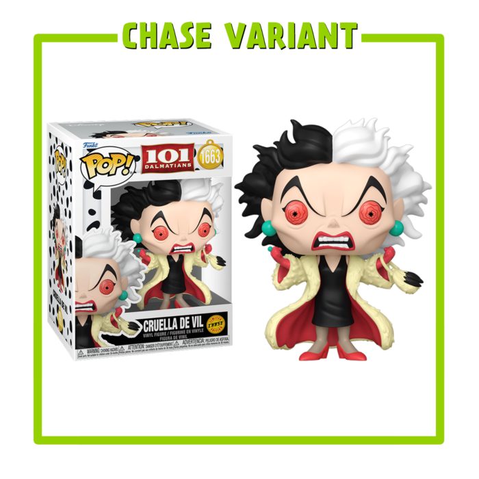 Funko Pop! 101 Dalmatians (1961) - Cruella De Vil #1663 - Chase Chance