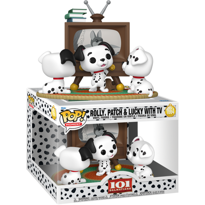 Funko Pop! Moment - 101 Dalmatians (1961) - Rolly, Patch & Lucky with TV #1664
