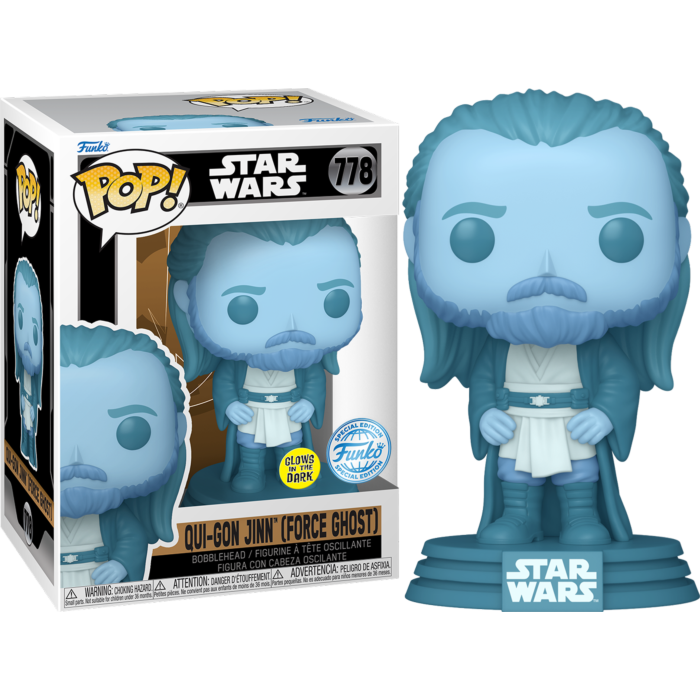 Funko Pop! Star Wars: Obi-Wan Kenobi (2022) - Qui-Gon Jinn (Force Ghost) Glow in the Dark #778