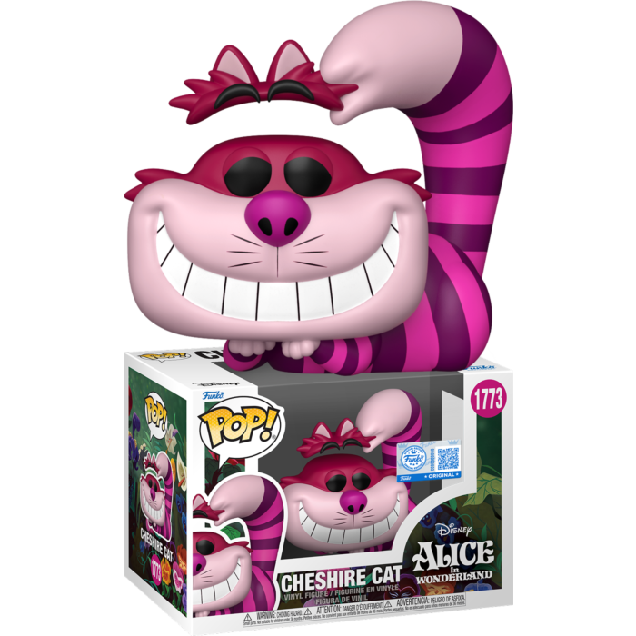 Funko Pop! Alice in Wonderland (1951) - Cheshire Cat (Eyebrows) #1773 (+ Box of 3 Mystery Exclusive)