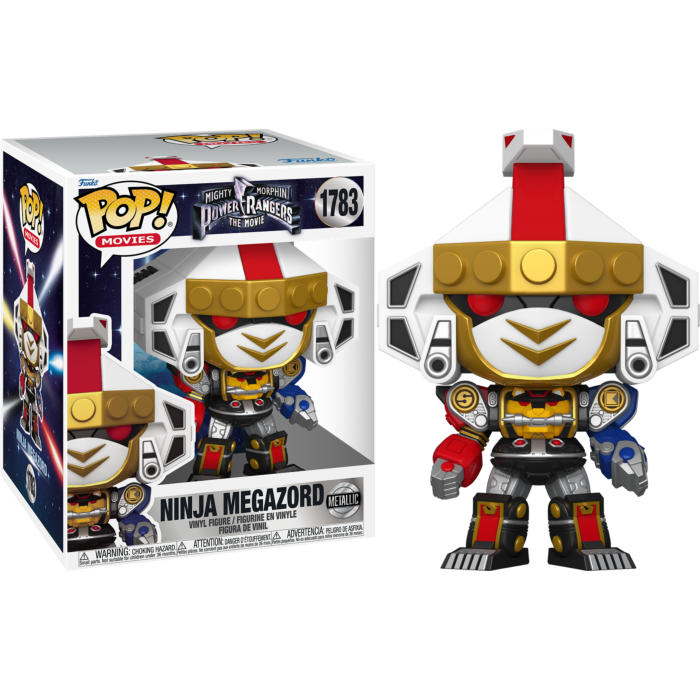 Funko Pop! Mighty Morphin Power Rangers: The Movie (1995) - Ninja Megazord Metallic Super Sized 6" #1783