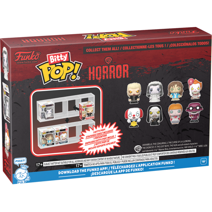 Funko Bitty Pop! Warner Bros. Horror - Penywise, The Nun, Annabelle & The Crooked Man - 4-Pack