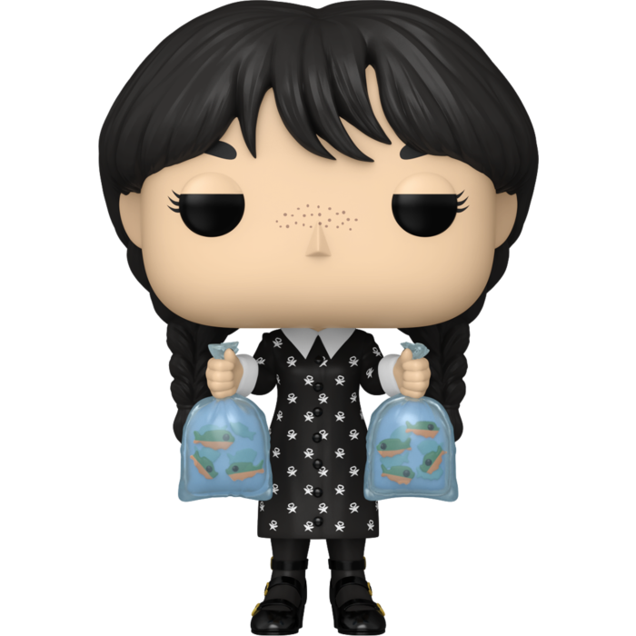 Funko Pop! Wednesday (2022) - Wednesday Addams with Piranhas Supreme with Pop! Protector #1814 - Limited Edition (+ Box of 9 Mystery Exclusive) - Real Pop Mania
