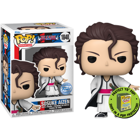 Funko Pop! Bleach - Sosuke Aizen (No Glasses) in Acrylic Pop! Protector #1840 - Chase Chance (Exclusive)