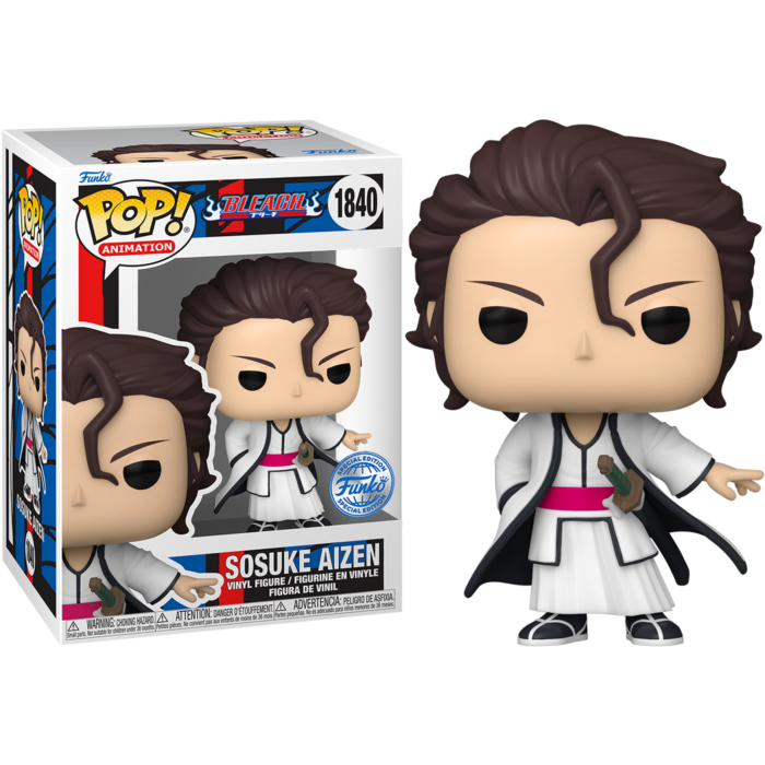 Funko Pop! Bleach - Sosuke Aizen #1840 - Chase Chance (+ Box of 3 Mystery Exclusive) - Real Pop Mania