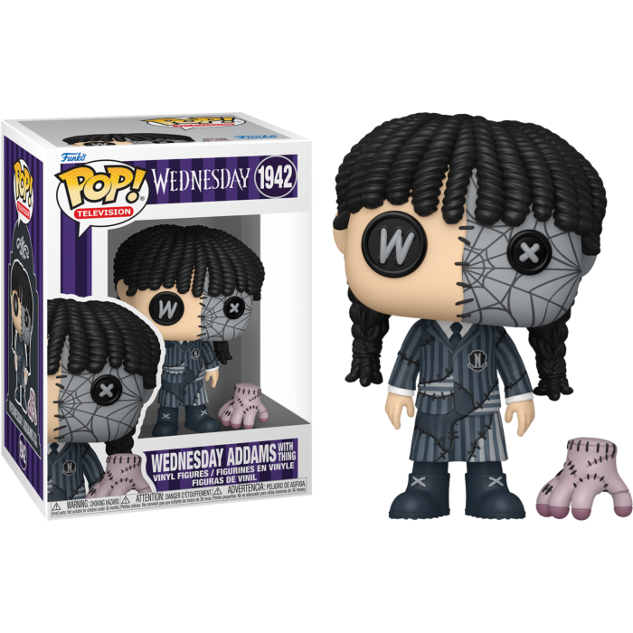 Funko Pop! Wednesday (2022) - Wednesday with Thing (Patchwork) #1942