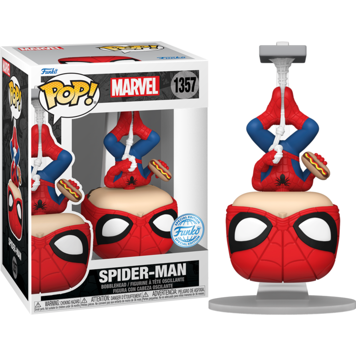 Funko Pop! Spider-Man - Upside Down Spider-Man with Hot Dog #1357