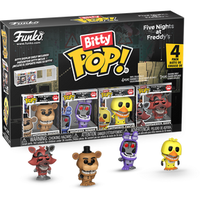 Funko Bitty Pop! Five Nights at Freddy's - Withered Bonnie, Withered Freddy, Withered Chica & Withered Foxy 4-Pack - Real Pop Mania