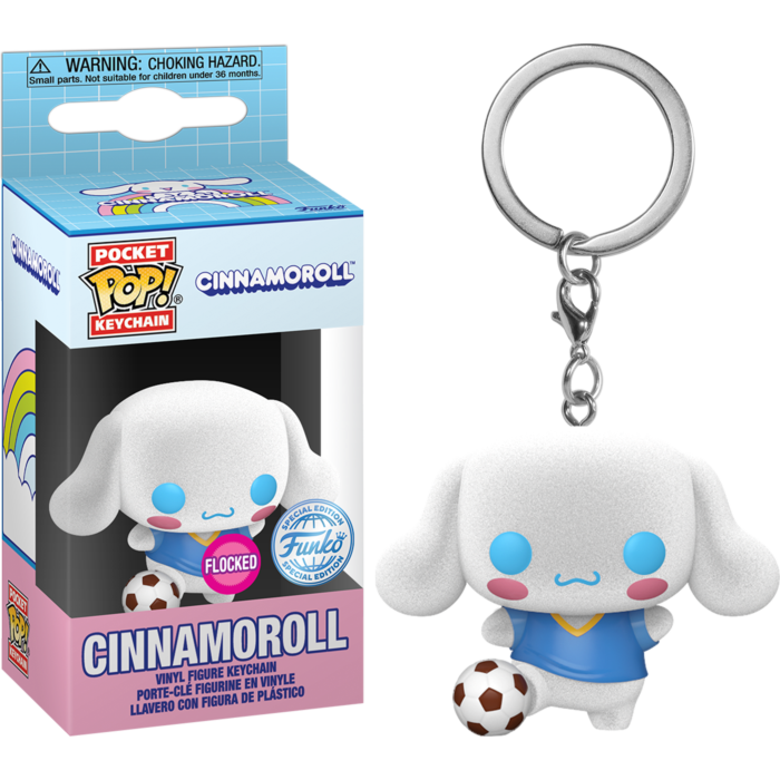 Funko Pocket Pop! Keychain - Sanrio - Cinnamoroll with Soccer Ball Flocked