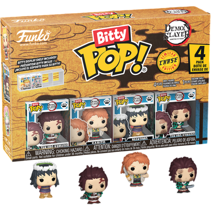 Funko Bitty Pop! Demon Slayer - Tanjiro Kamado, Sabito, Makomo - 4-Pack