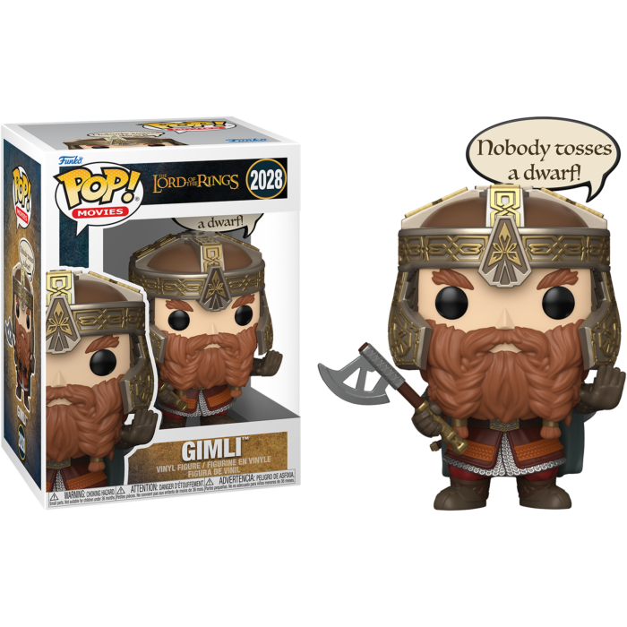 Funko Pop! The Lord of the Rings - Gimli (Nobody Tosses a Dwarf) #2028 - Real Pop Mania