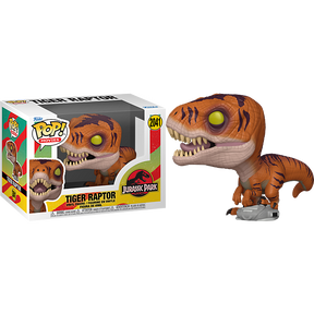 Funko Pop! Jurassic Park - Alpha Raptor, Baby Stegosaurus & Tiger Raptor - Bundle (Set of 3) - Real Pop Mania