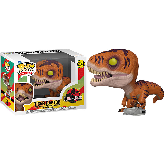 Funko Pop! Jurassic Park - Alpha Raptor, Baby Stegosaurus & Tiger Raptor - Bundle (Set of 3) - Real Pop Mania