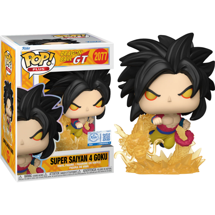 Funko Pop! Dragon Ball GT - Super Saiyan 4 Goku (Dragon Fist) #2077 (+ Box of 3 Mystery Exclusive)