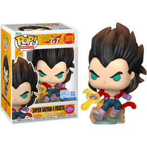 Funko Pop! Dragon Ball: GT - Super Saiyan 4 Vegeta (Flocked) #2078 - Chase Chance