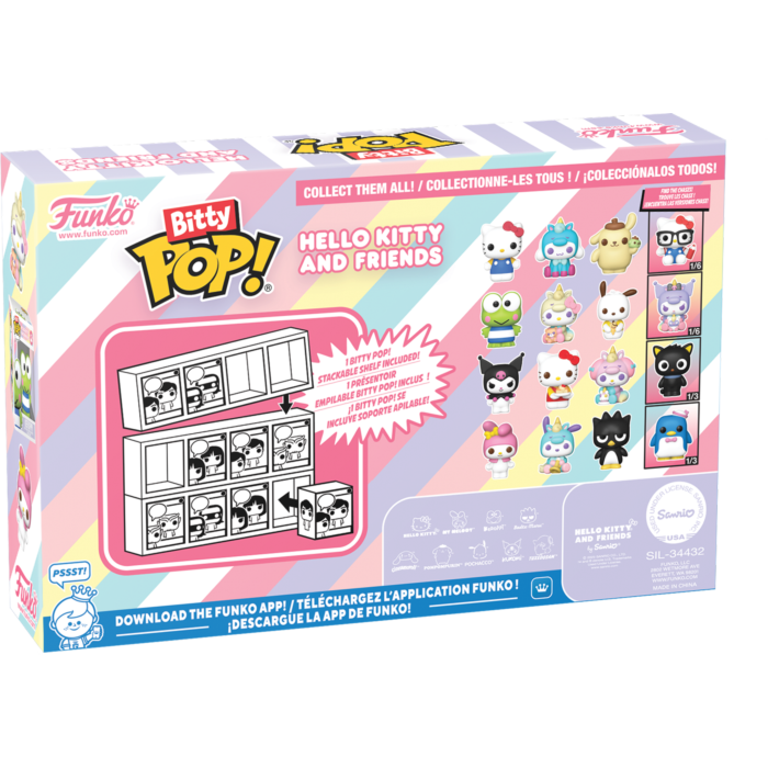 Funko Pop! Sanrio - Hello Kitty (Classic), Cinnamoroll (Unicorn), Pompompurin & Mystery Chase Bitty - 4 Pack