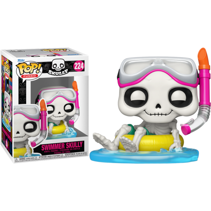 Funko Pop! Skeleton Summer - Bike Rider Skully, Skater Skully, Swimmer Skully & Surfer Skully - Bundle (Set of 4)