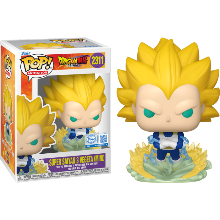 Funko Pop! Dragon Ball: Daima - Super Saiyan 3 Vegeta (Mini) #2311 (+ Box of 3 Mystery Exclusive)