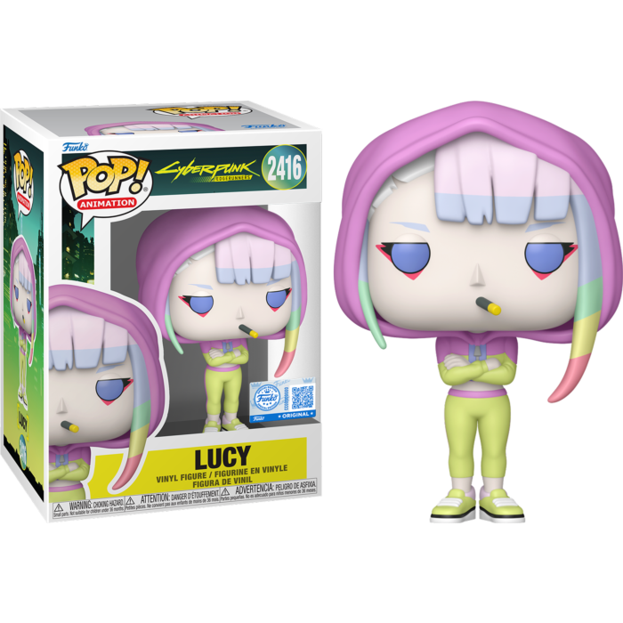Funko Pop! Cyberpunk: Edgerunners - Lucy in Hoodie #2416 (+ Box of 3 Mystery Exclusive)