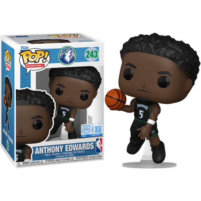 Funko Pop! NBA Basketball - Anthony Edwards (Black Classic Jersey) Minnesota Timberwolves #243