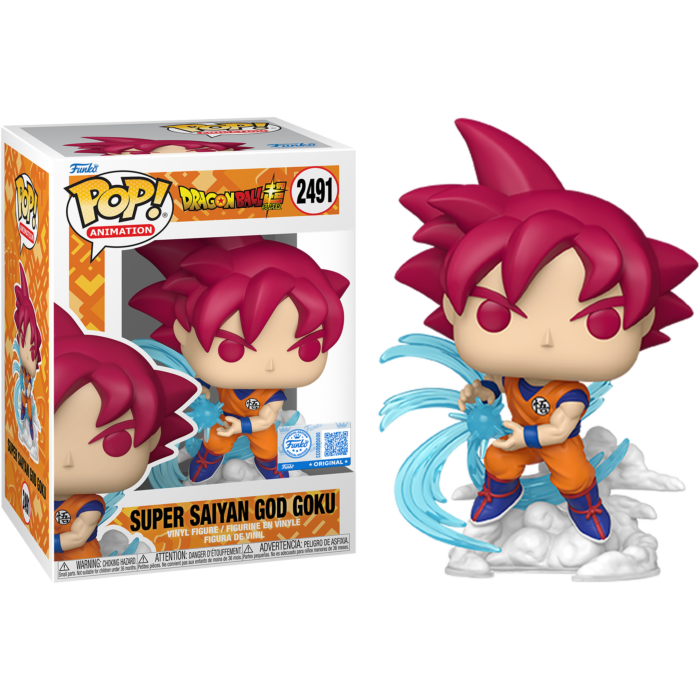 Funko Pop! Dragon Ball: Super - Super Saiyan God Goku (Kamehameha) #2491 - Chase Chance