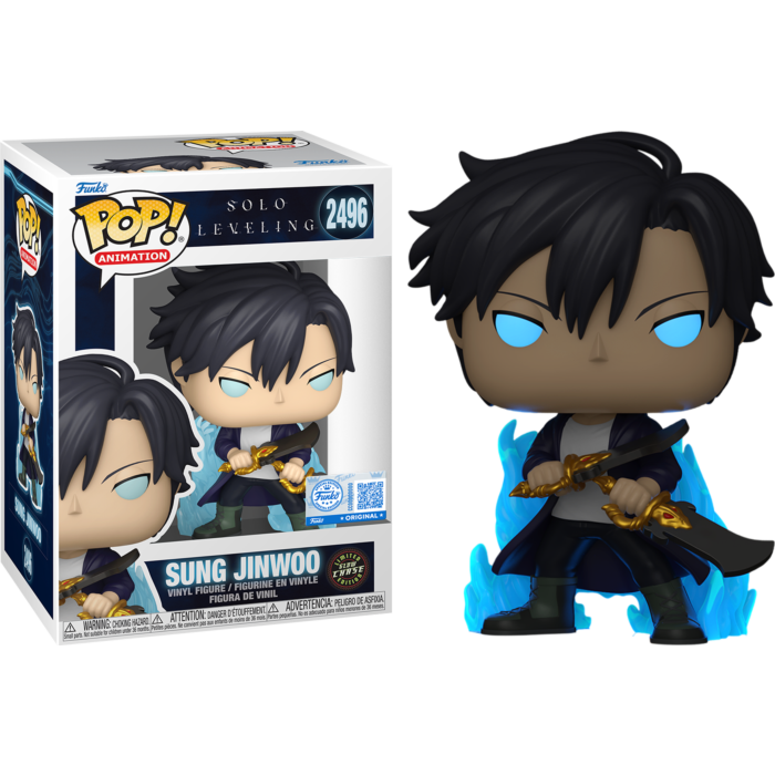 Funko Pop! Solo Leveling - Sung Jinwoo (Blue Aura) #2496  - Chase Chance